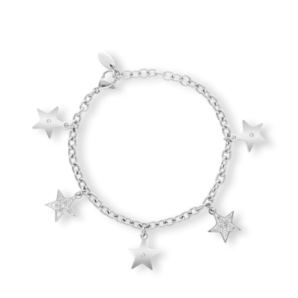 Pulsera Acero Estrellas y Cristales 232232