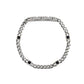 Pulsera Blackstar Hombre Plata y Cristales Negros 232306