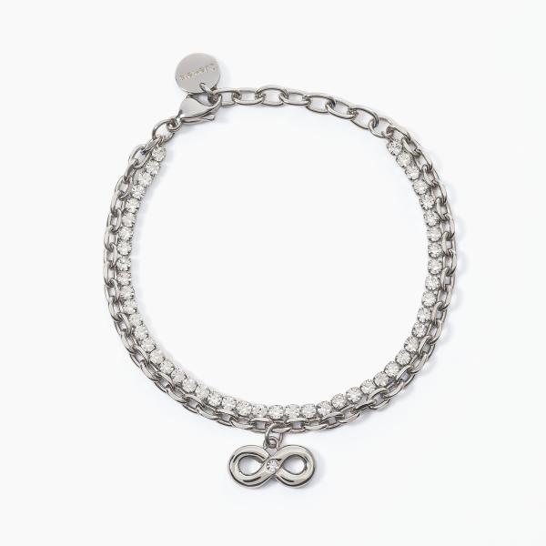 Pulsera de Tenis Infinity con Cristales Blancos 232314