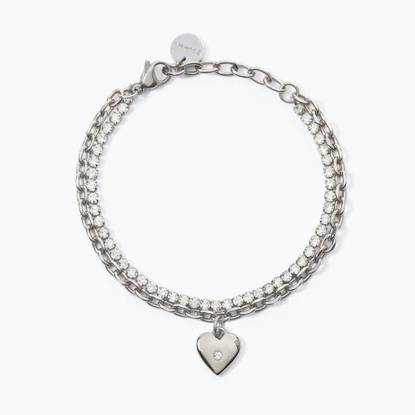 Pulsera Lady Ikon Doble Cadena con Corazón 232316