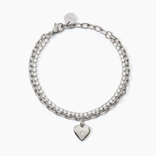 Bracciale Lady Ikon Doppia Catena con Cuore 232316