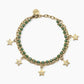 Pulsera Dorada y Verde con Estrellas 232319