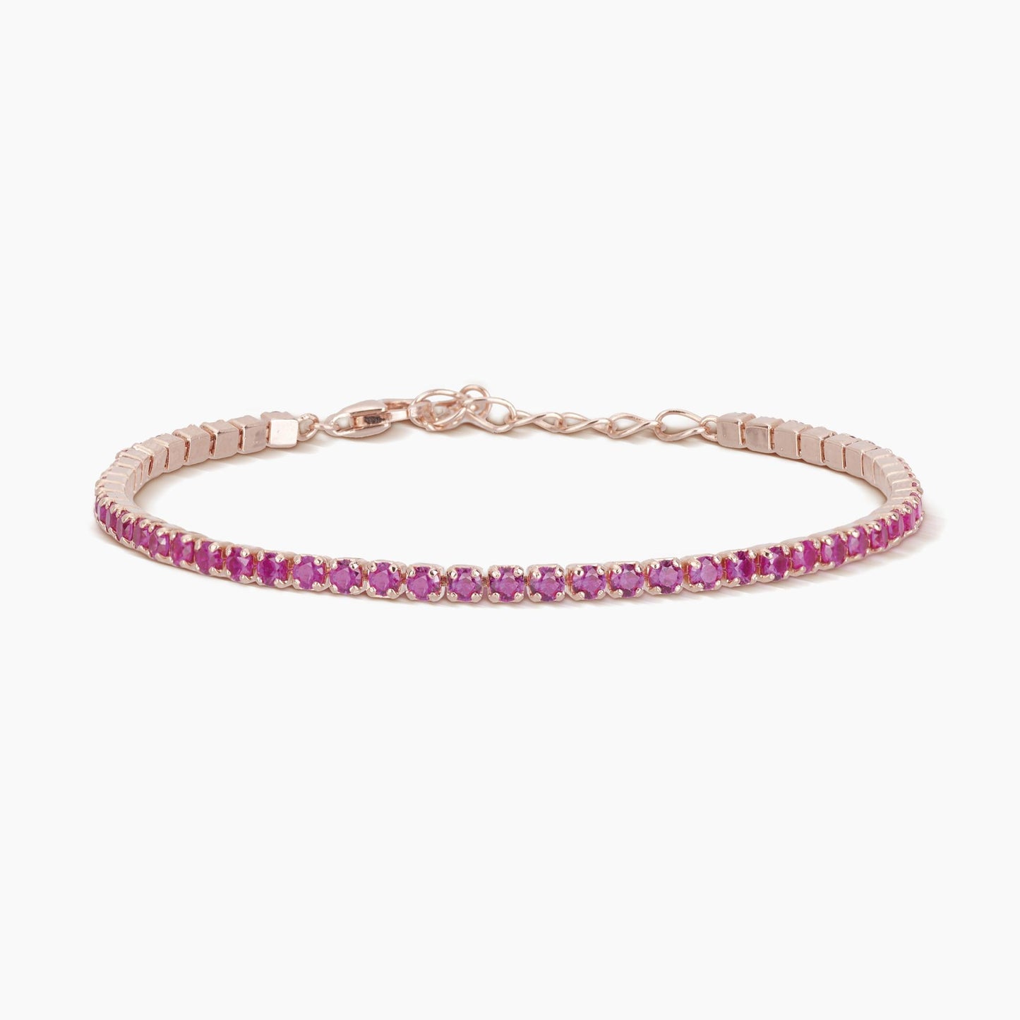 Bracciale Rosato Mini Tennis Rubini Sintetici 533327