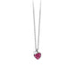 Collana con Cuore in Vetro Fucsia 251590