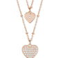 Collar Corazones Rosa Brillo 251759