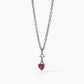 Collar con Corazón de Rubí Sintético 251816
