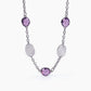 Collar con Elementos de Cristal Morado y Brillo 251819