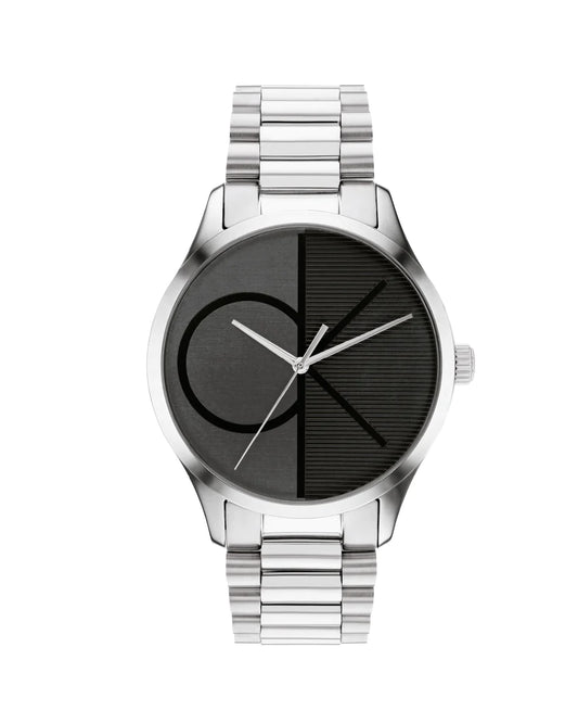 Reloj icónico de plata y negro para hombre 25200163