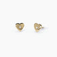Orecchini Dorati Cuore con Cristalli Bianchi 261374