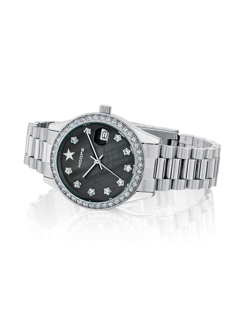 Super Luxury Black Mother of Pearl Reloj para mujer 2641L-S02