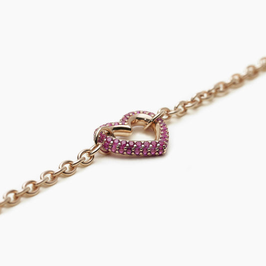 Pulsera Corazón Burbuja Rosa con Corazón 533547