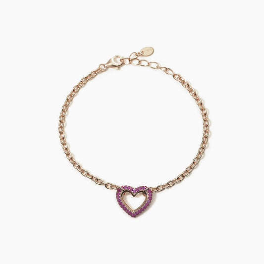 Pulsera Corazón Burbuja Rosa con Corazón 533547