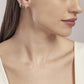Par de aretes circulares fijos con circonitas 563521