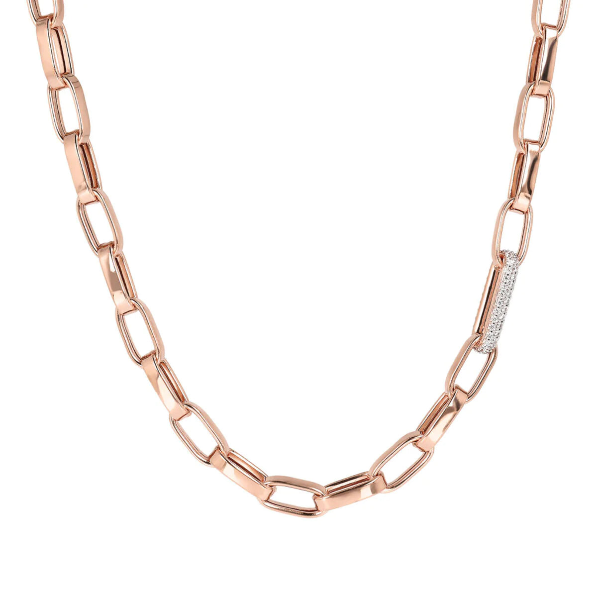 Collar de cadena de forzatina llamativa y detalle de pavé WSBZ01870.W