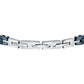 Pulsera Hombre Acero y Diamantes Azules SAUK04