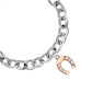 Pulsera Maia de Acero con Herradura Rosa SAUY13