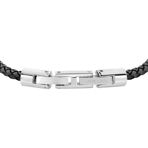 Pulsera Moody Hombre Negro, Rosa y Acero SQH22