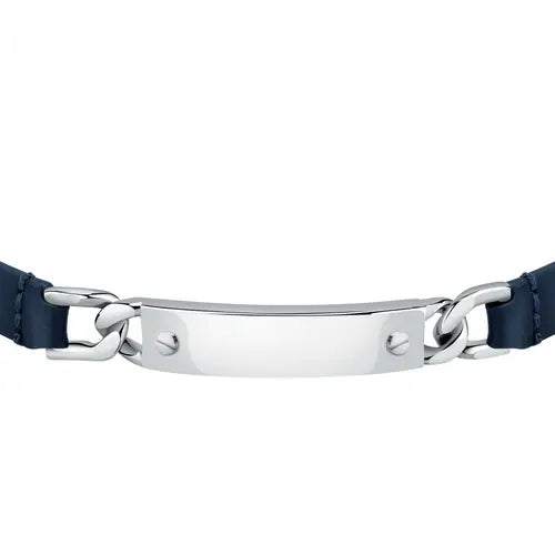 Bracciale Uomo Moody Acciaio e Blu SQH46