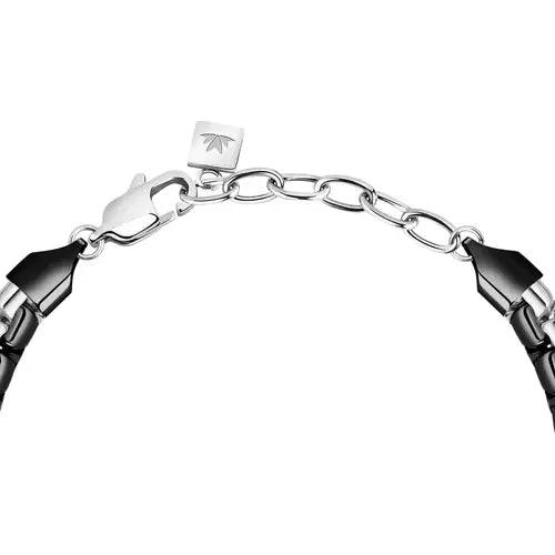 Bracciale Uomo Motown Nero e Acciaio SALS55