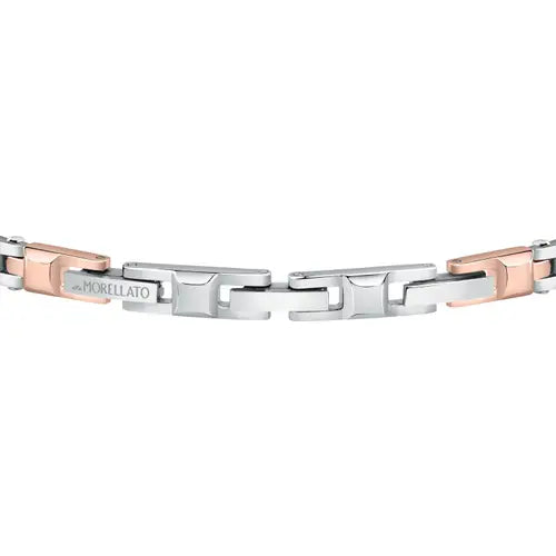 SALS79 Brazalete para hombre Motown de acero y rosado