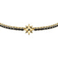 Bracciale Uomo Tennis Dorato con Pietre Nere SATT05