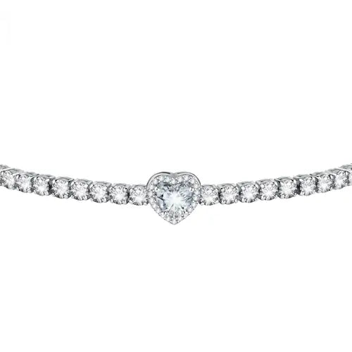 Pulsera Tesori Corazón de Plata y Cristales SAVB11