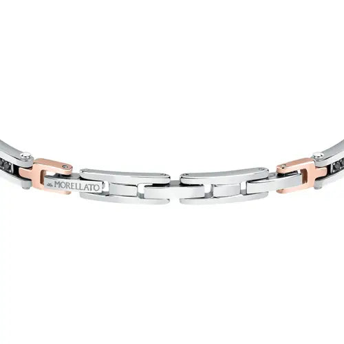 Pulsera Hombre Urban Acero y Rosé SABH23