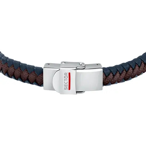 Bracciale Uomo Bandy Acciaio, Marrone e Blu SZV109