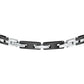Pulsera Hombre Urban Acero y Negro con Cristales SABH25