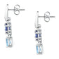 Pendientes Colores con Circonitas Celestes y Azules SAVY24