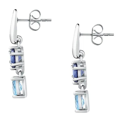 Pendientes Colores con Circonitas Celestes y Azules SAVY24