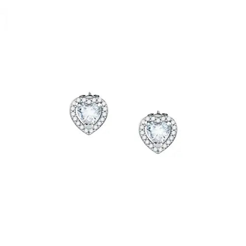 Pendientes Treasures en Corazones de Plata SAVB07