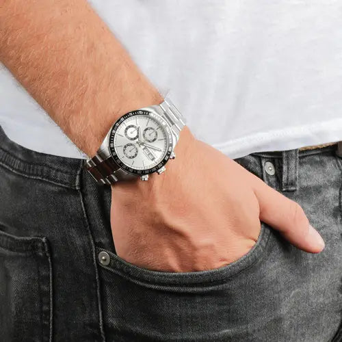 Reloj Caribe Hombre Acero, Blanco y Negro R8243607002