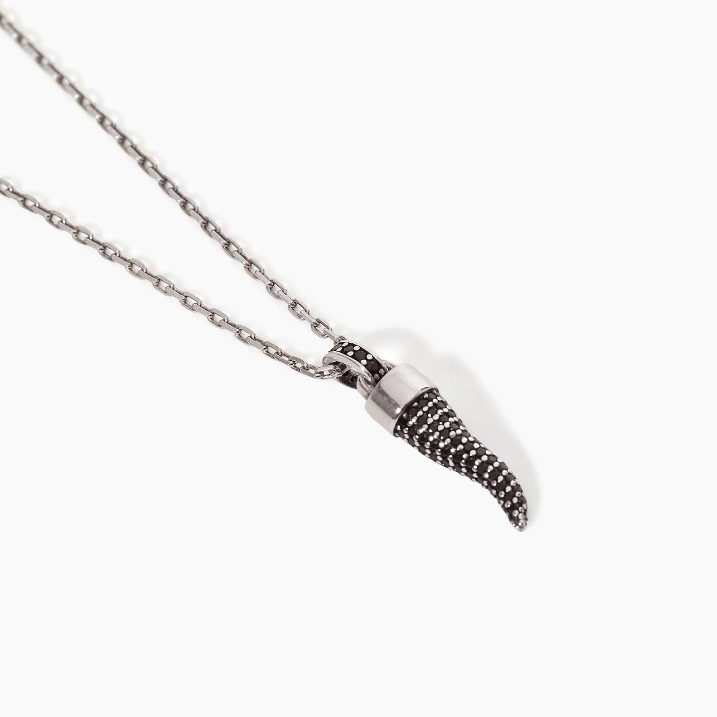 Collana Uomo Il Quattrino Cornetto Zirconi Neri 553475