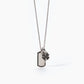 Collana Uomo Con Piastra e Quadrifoglio Nero 553473