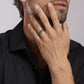 Anillo de hombre en plata Rascal con tachuelas 523267
