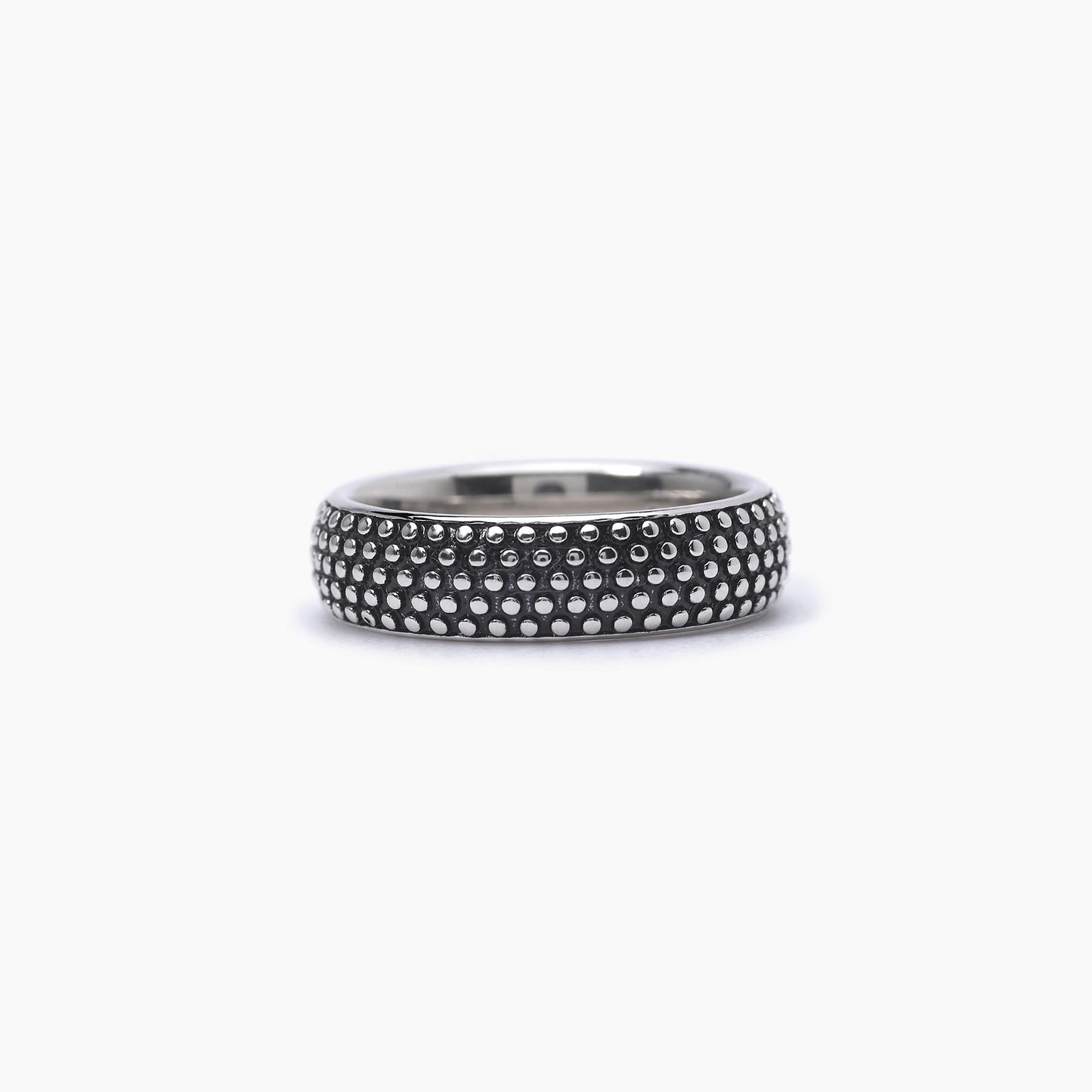 Anello Uomo In Argento Mascalzone Borchiato 523267