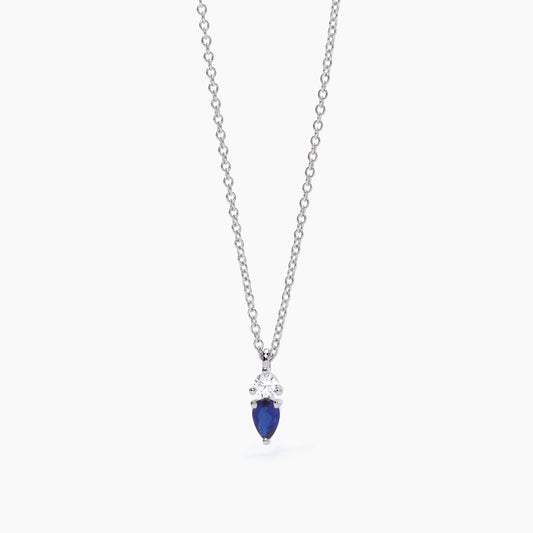 Collana Royal Zaffiro Blu Sintetico Goccia 553498