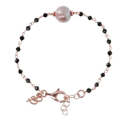 Bracciale con Perla Rosa e Spinello WSBZ01178.BS-RPRL