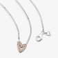 Collana Cuore Asimmetrico 380089C01-45
