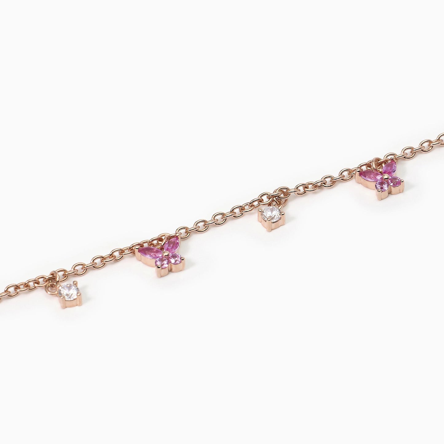 Pulsera con Charms Blanco y Rosa Secret Garden 533659