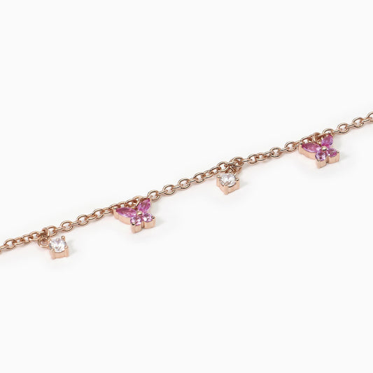 Pulsera con Charms Blanco y Rosa Secret Garden 533659