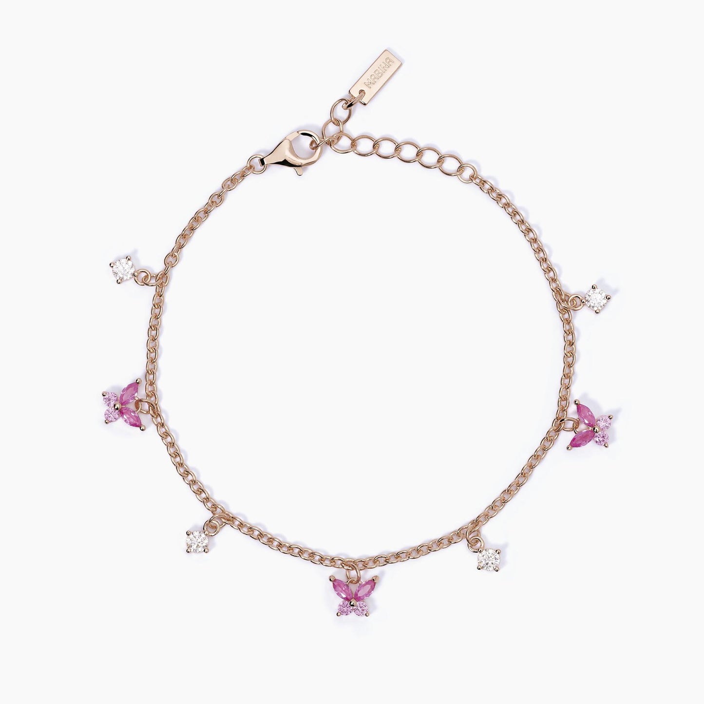 Pulsera con Charms Blanco y Rosa Secret Garden 533659