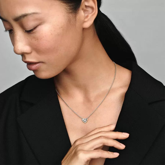 Collana Cuore Splendente con Pietra 392494C01-45