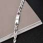 SALS59 Pulsera Hombre Plata y Negro Motown