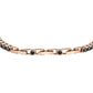 Pulsera de Hombre Tennis Rosa con Piedras Negras SATT04 
