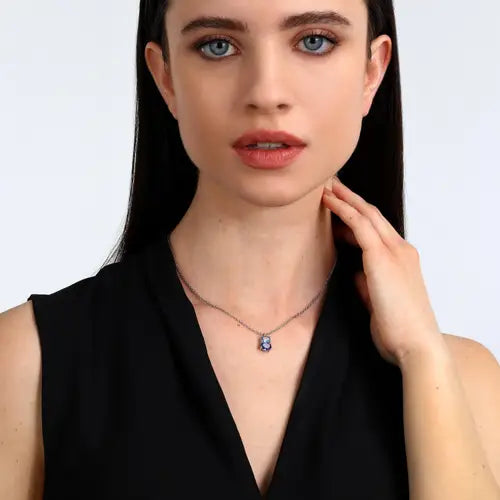 Collar Colores con Cristales Azur y Azul SAVY15