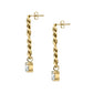 Pendientes Colgante Dorado SAUZ08