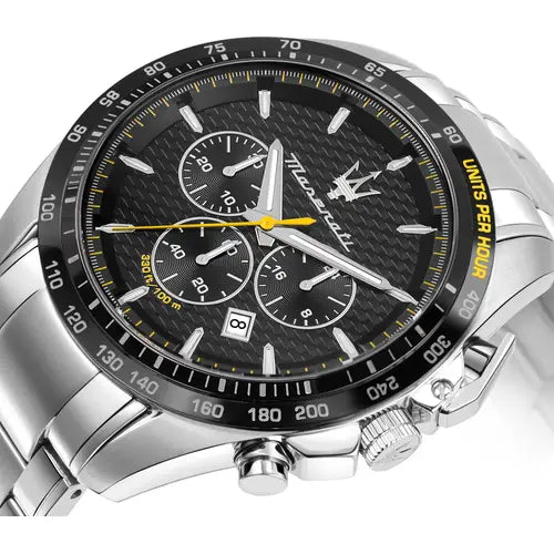 Reloj Maserati Hombre Traguardo Plata y Negro R8873612042 – Domar Gioielli