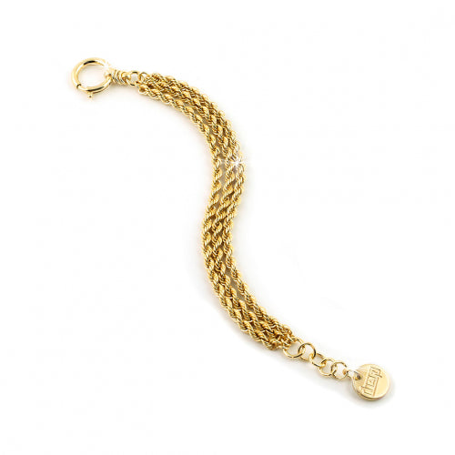 Pulsera de cadena de cuerda de múltiples hilos dorada 000EXB4304000